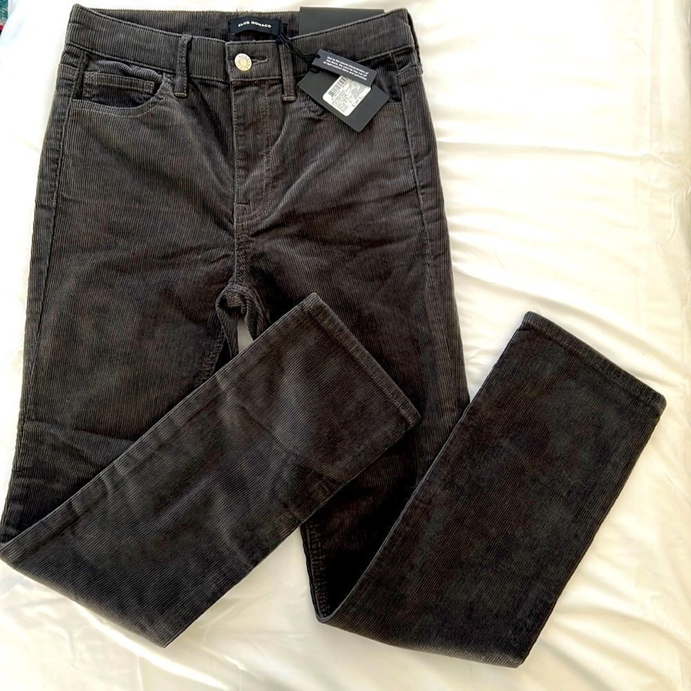 NWT High Rise Skinny Corduroy Pantalon Club Monaco